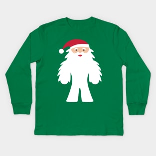 Funny Yeti Santa Claus Kids Long Sleeve T-Shirt